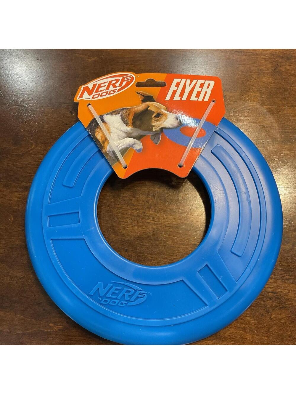 Nerf Dog Atomic Flyer Dog Toy, 10 Inch Flying Disc Dog Fetch Toy, New